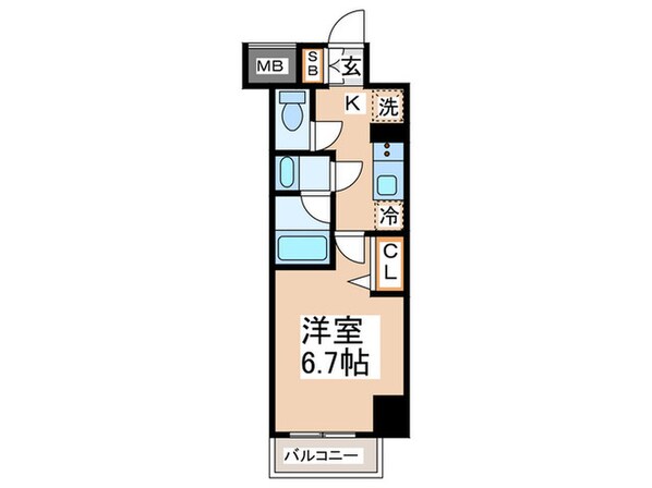 Gran　Bridge　Dempoの物件間取画像